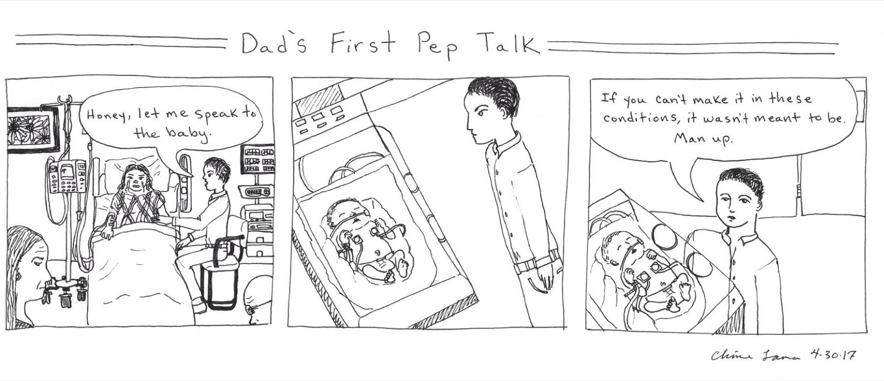 Dad's First Pep Talk
